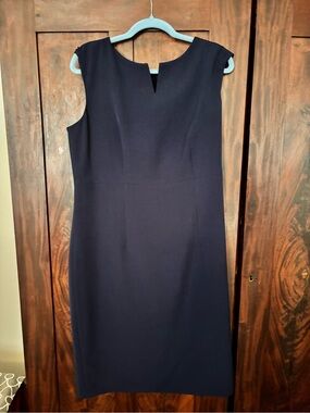 Kasper Navy Midi Sheath Dress